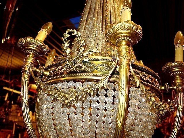 Pearl Bag Or "mongolfière" Chandelier -photo-2