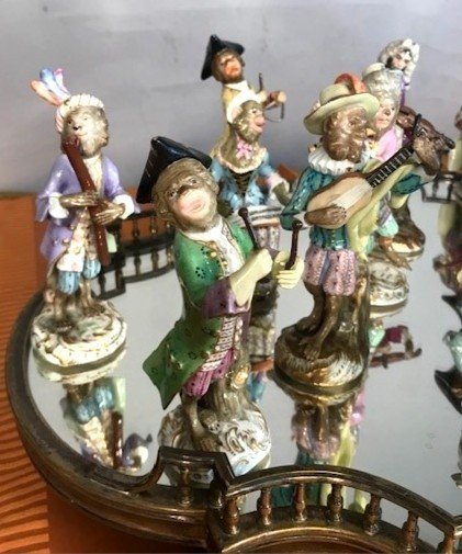 Orchestre en porcelaine de Meissen ( Affenkappelle )-photo-2