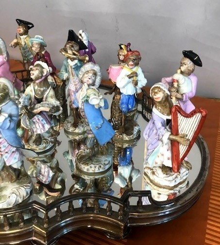 Orchestre en porcelaine de Meissen ( Affenkappelle )-photo-4
