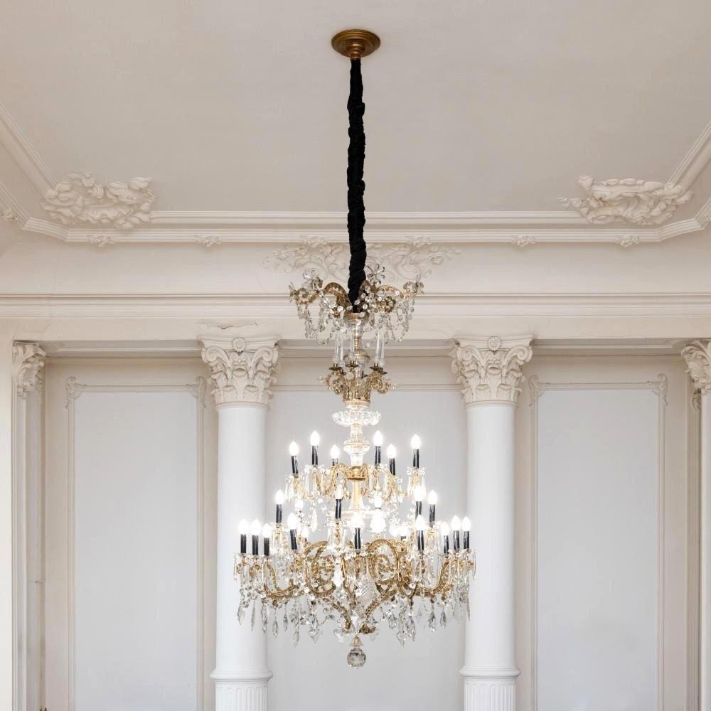Palatial Size Chandelier In Baccarat Crystal