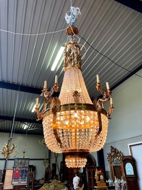 Pair Of Gigantic "mongolfière" Chandeliers -photo-2