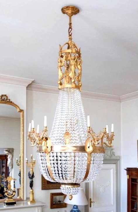 Pair Of Gigantic "mongolfière" Chandeliers -photo-4