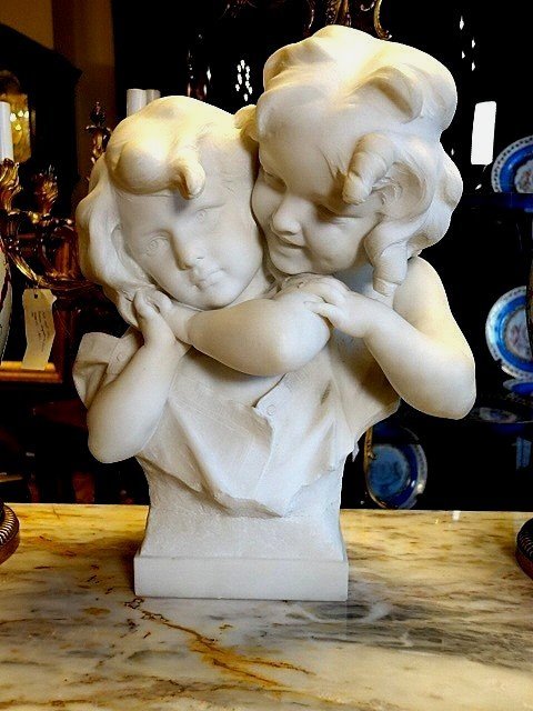 Belle Epoque Marble Sculpture-photo-2
