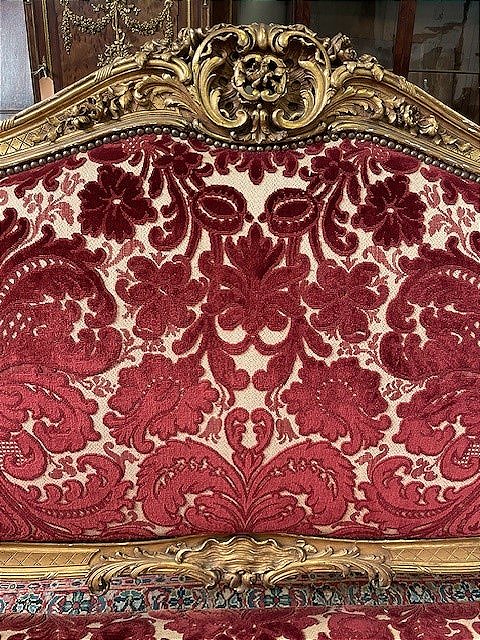 Gilded Wooden Sofa-photo-4
