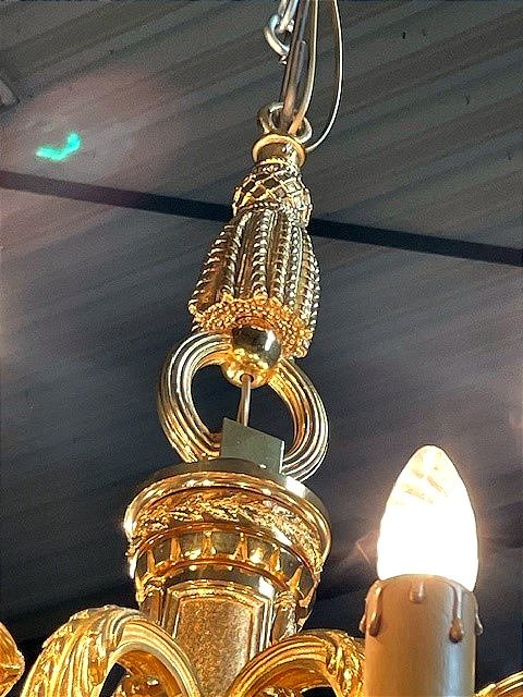 Pair Of Palatial Size Louis XIV Style Chandeliers -photo-3