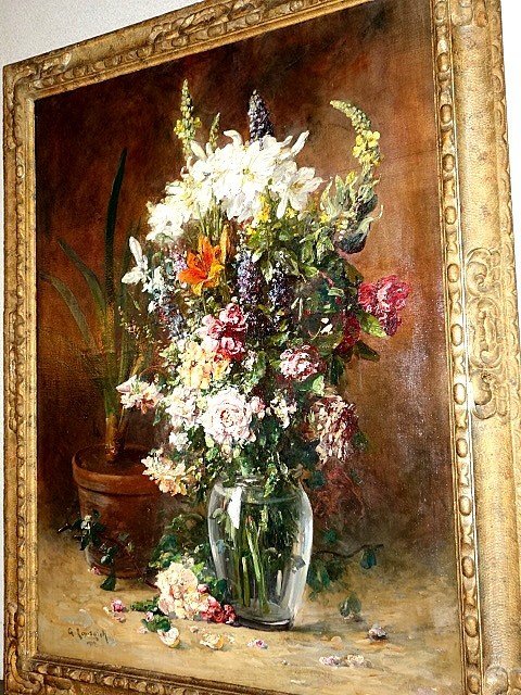 Painting Depicting A Bouquet Of Flowers-photo-1