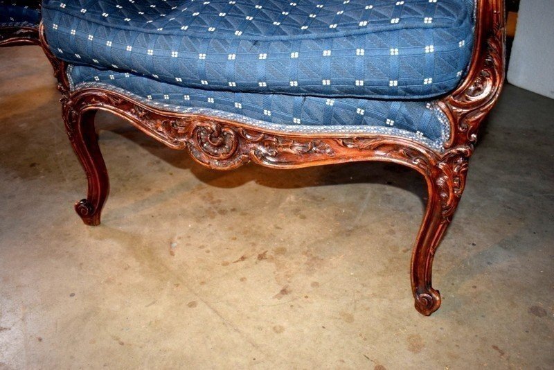 French Pair Of Confessional Armchairs From The Napoleon III Period-photo-1