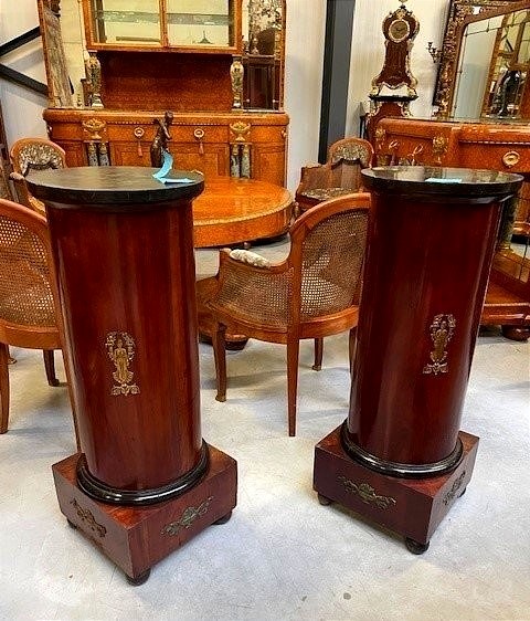 Pair Of Early 19th Century Mahogany Columns 