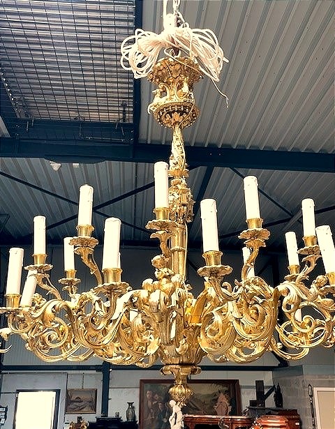 Lustre en bronze doré