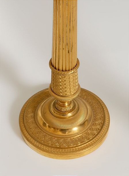 Pair Of Gilt Bronze Candlesticks -photo-1