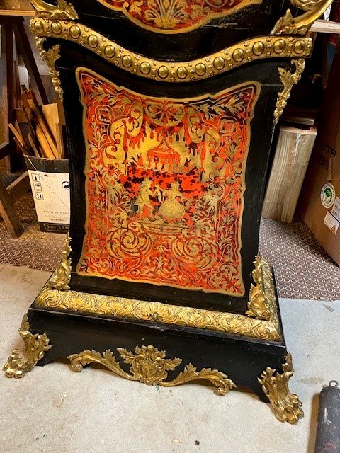 Régulateur en marqueterie Boulle-photo-3