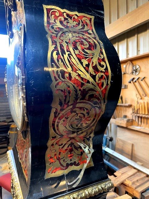 Régulateur en marqueterie Boulle-photo-5