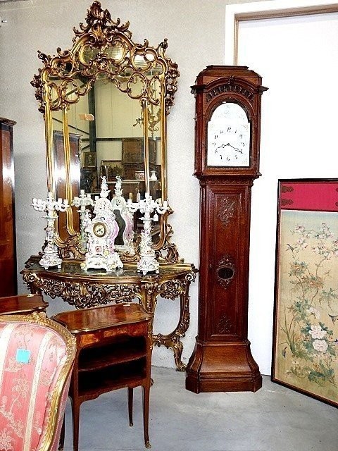 Horloge de parquet  d'époque Transition