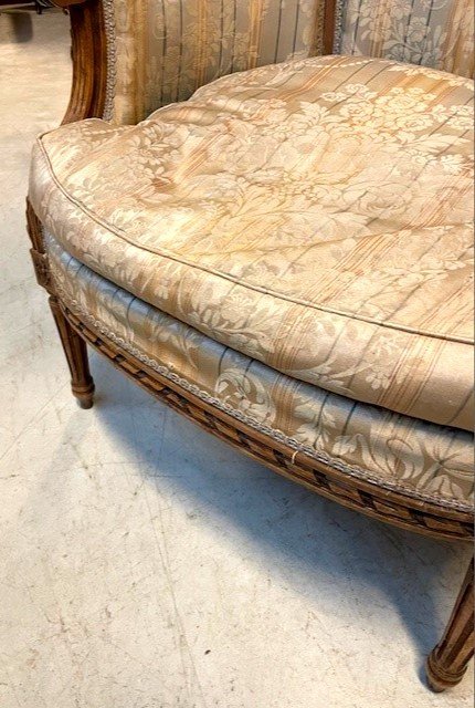 Paire de bergères Louis XVI -photo-1