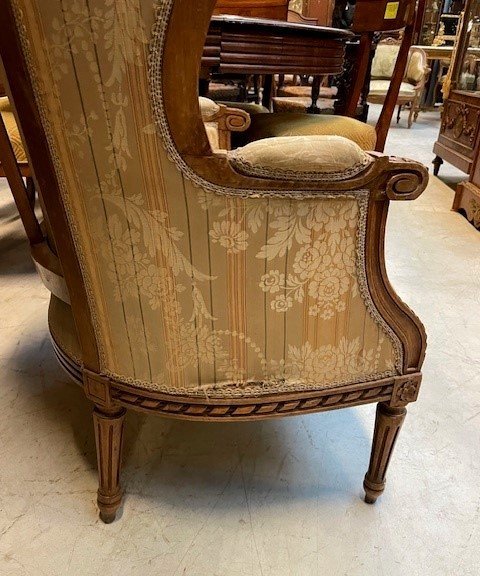 Paire de bergères Louis XVI -photo-6