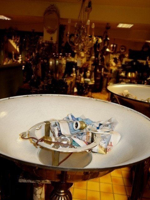 Paire de lampadaires des années 1940-photo-2