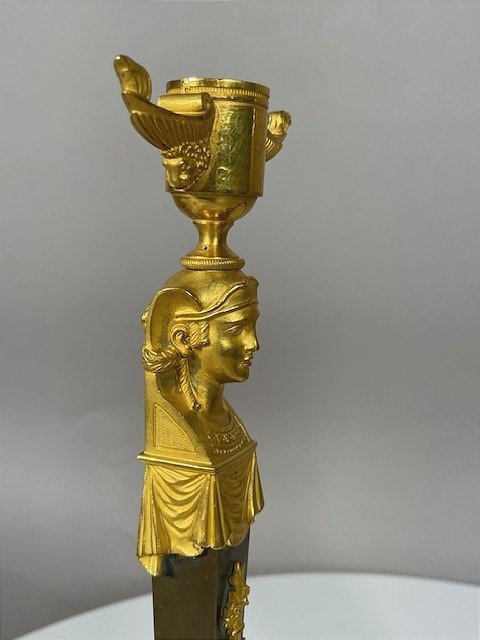 Paire de flambeaux Empire -photo-7