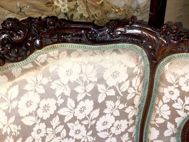 Pair Of Louis XV Bergère Armchairs-photo-3