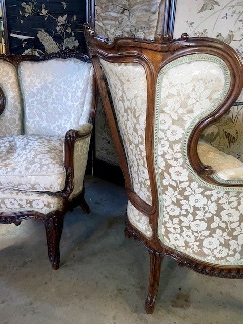 Pair Of Louis XV Bergère Armchairs-photo-4