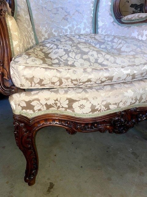 Pair Of Louis XV Bergère Armchairs-photo-7