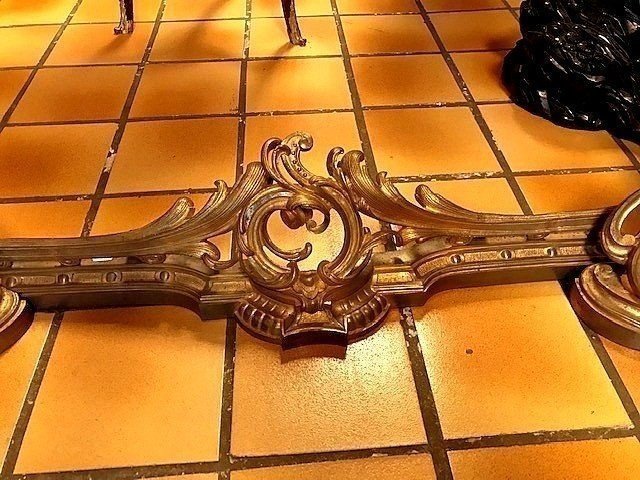 Chenets en bronze doré-photo-3