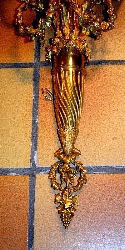 Pair Of Louis XVI Style Wall Sconces -photo-3