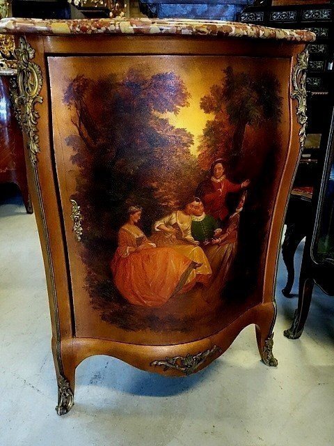 Pair Of Louis XV Style Corner Cabinets -photo-4