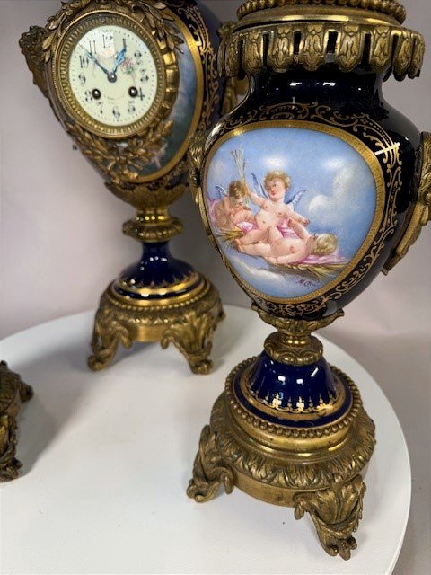 Garniture de cheminée de style Louis XVI -photo-3