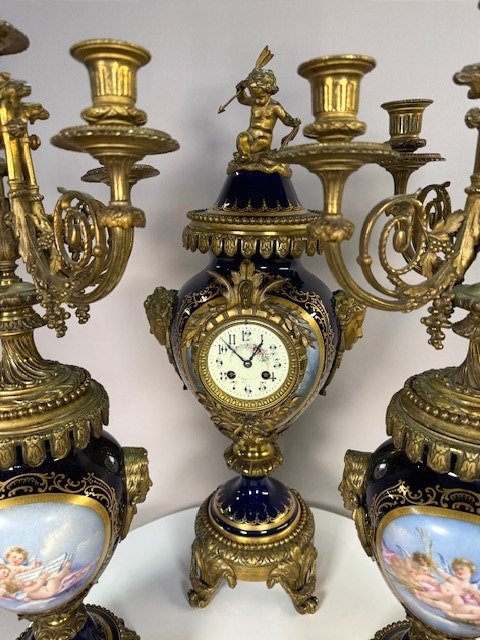 Garniture de cheminée de style Louis XVI -photo-4