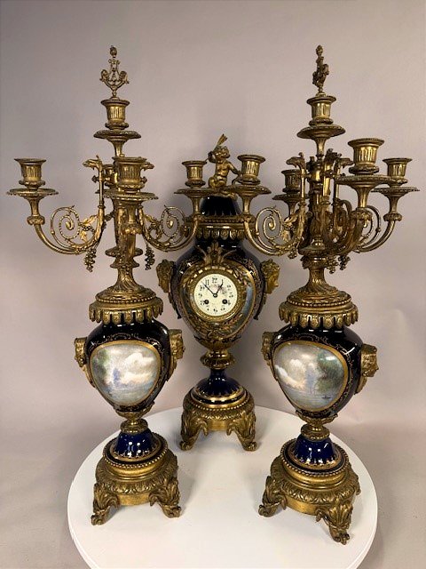 Garniture de cheminée de style Louis XVI -photo-2