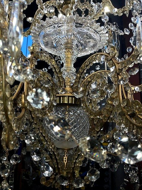 Lustre monumental en cristal de Baccarat -photo-3