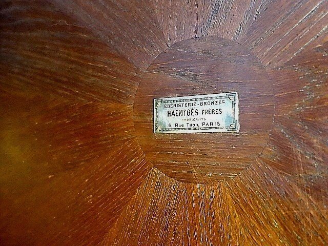 Transitional Style Side Table By Haentges Frères Paris-photo-4