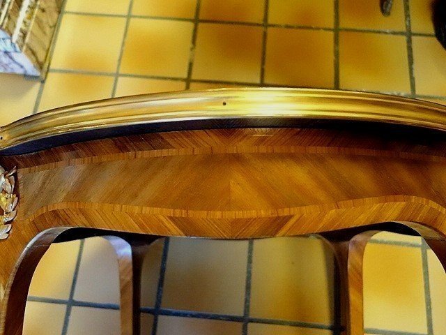 Transitional Style Side Table By Haentges Frères Paris-photo-2