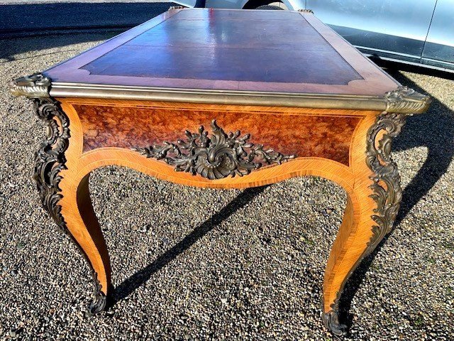 Grand bureau plat de style Louis XV -photo-3