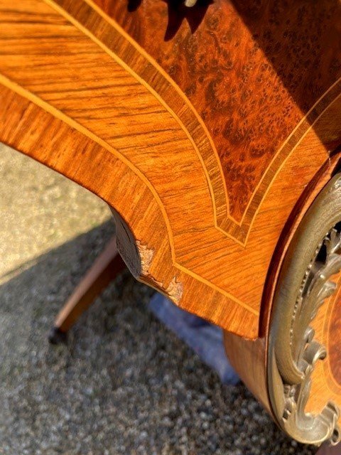 Grand bureau plat de style Louis XV -photo-4