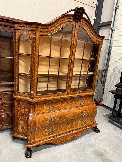 Vitrine hollandaise en marqueterie -photo-2