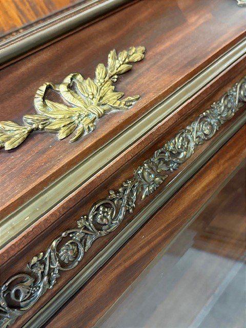 Pair Of Mahogany And Bronze Display Cabinets -photo-4