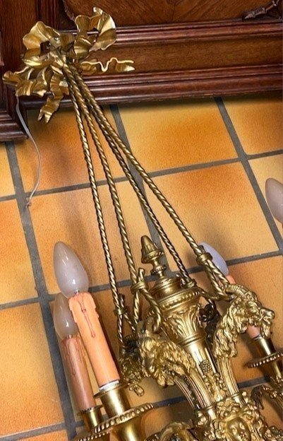 Lustre et ses deux appliques assorti-photo-1