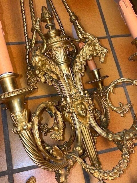 Lustre et ses deux appliques assorti-photo-6