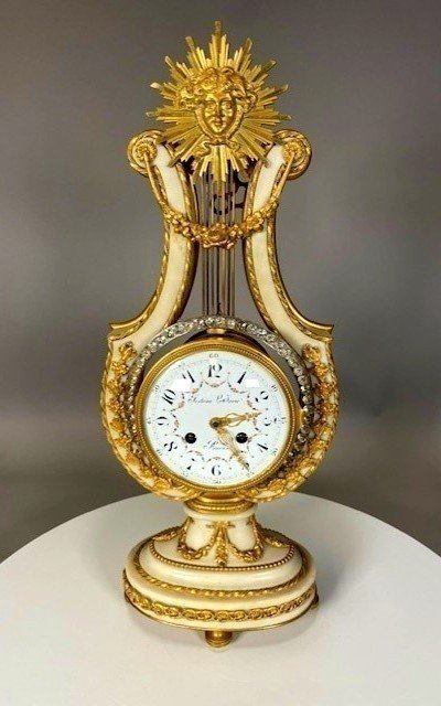 Napoleon III Period Lyra Clock-photo-2