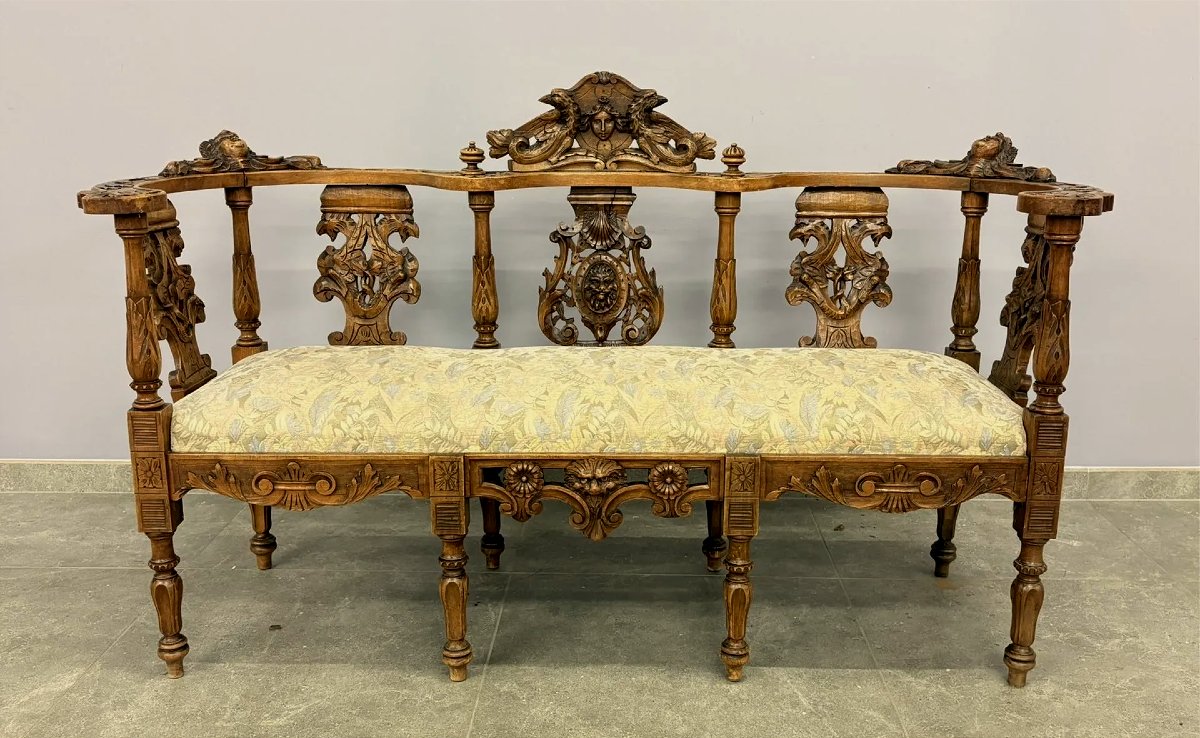 Spectacular Neo-renaissance Walnut Salon-photo-2