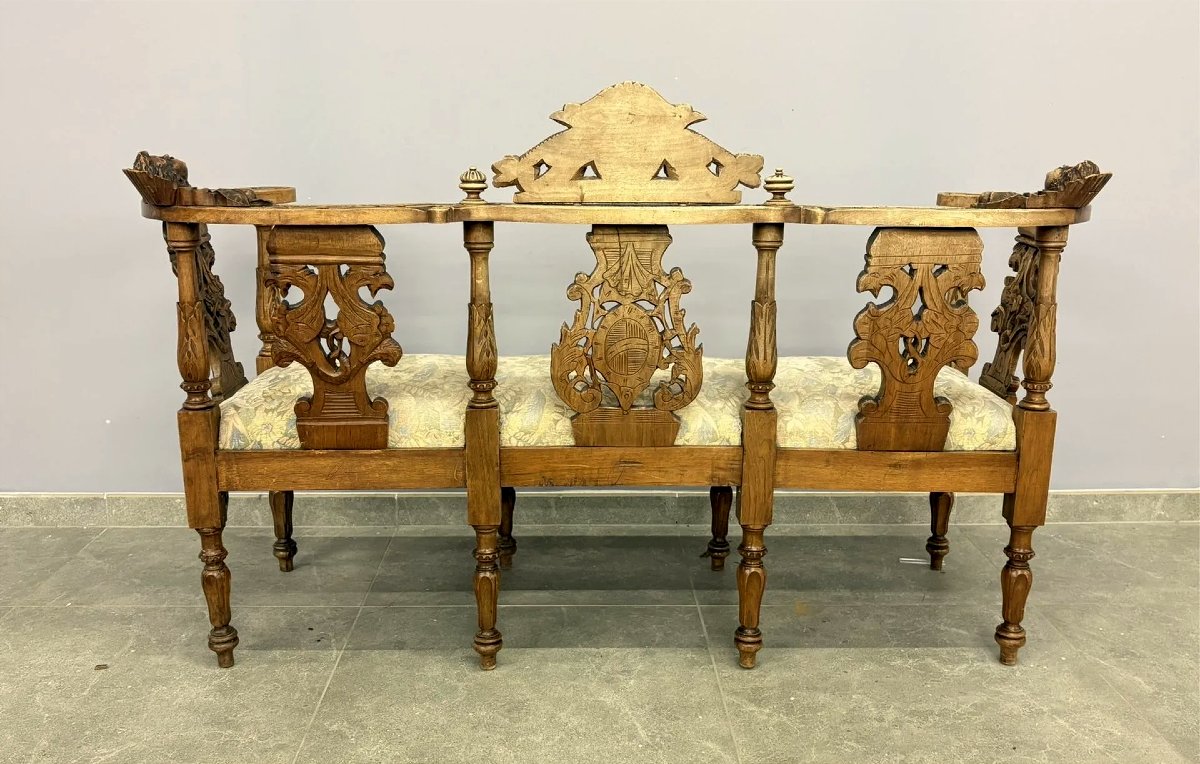 Spectacular Neo-renaissance Walnut Salon-photo-3