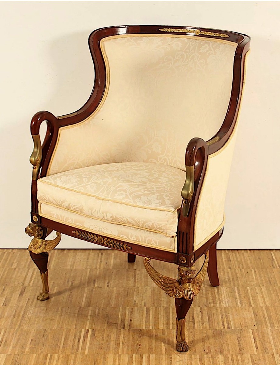 Bergère de bureau de style Empire