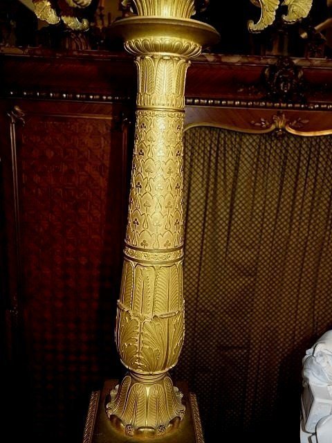 Paire de candélabres d'apparat d'époque Empire-photo-4