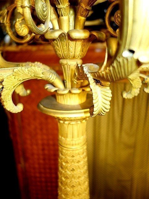 Paire de candélabres d'apparat d'époque Empire-photo-1