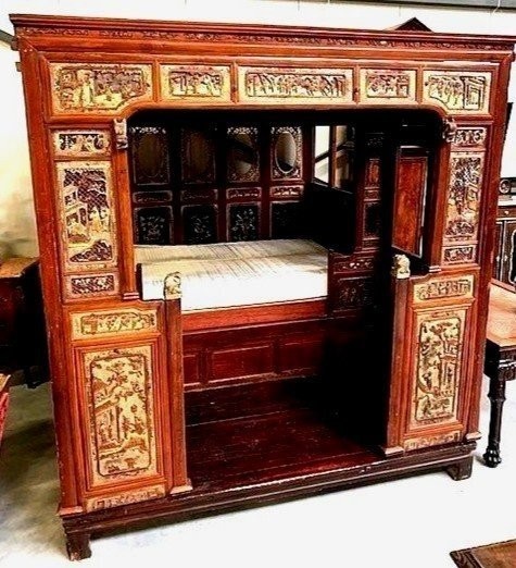 Lit de marriage chinois du XIXe siècle