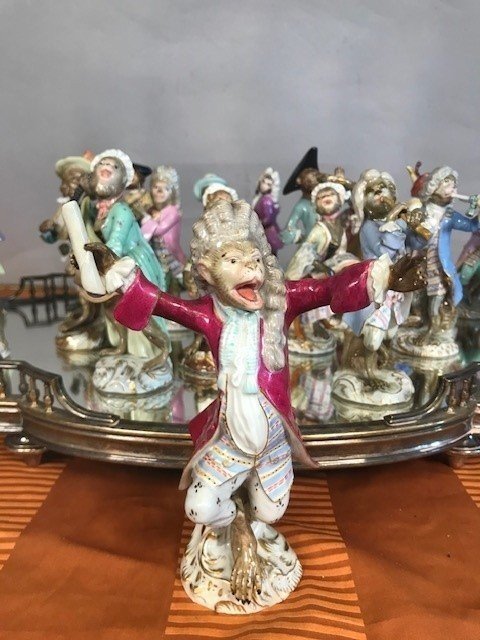 Meissen Porcelain Monkey Orchestra-photo-3