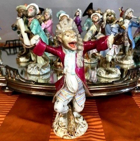 Meissen Porcelain Monkey Orchestra-photo-5