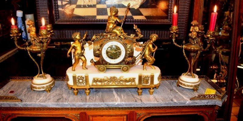 Louis XVI Clock Set-photo-2