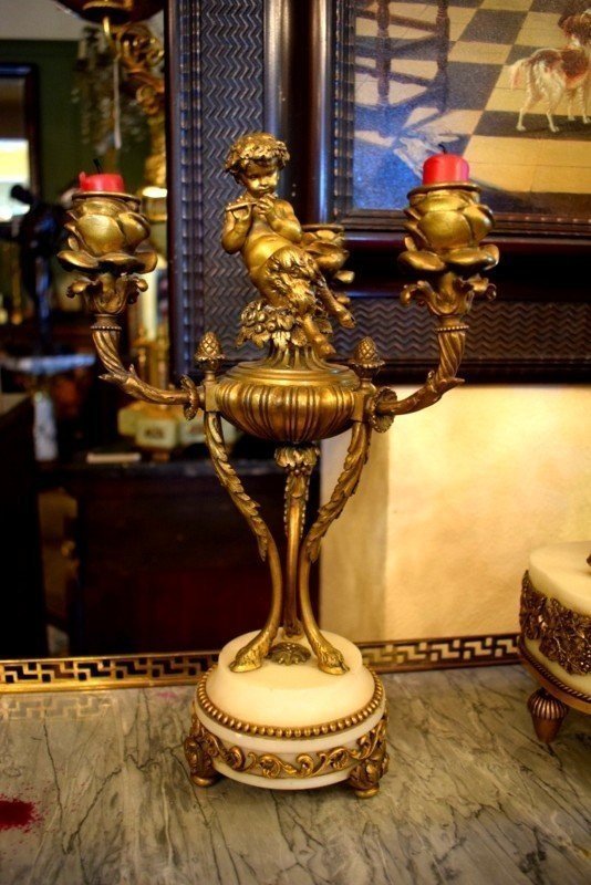 Louis XVI Clock Set-photo-3